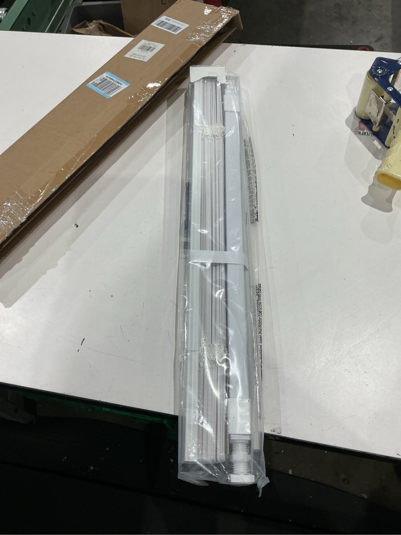 Condition photo showing Good Condition for lazblinds no tools no drill 1" vinyl mini blinds, cordless blinds for windows, light filtering horizontal window blinds & shades, 26" w x 64" h, white cordless-white 26" w x 64" h