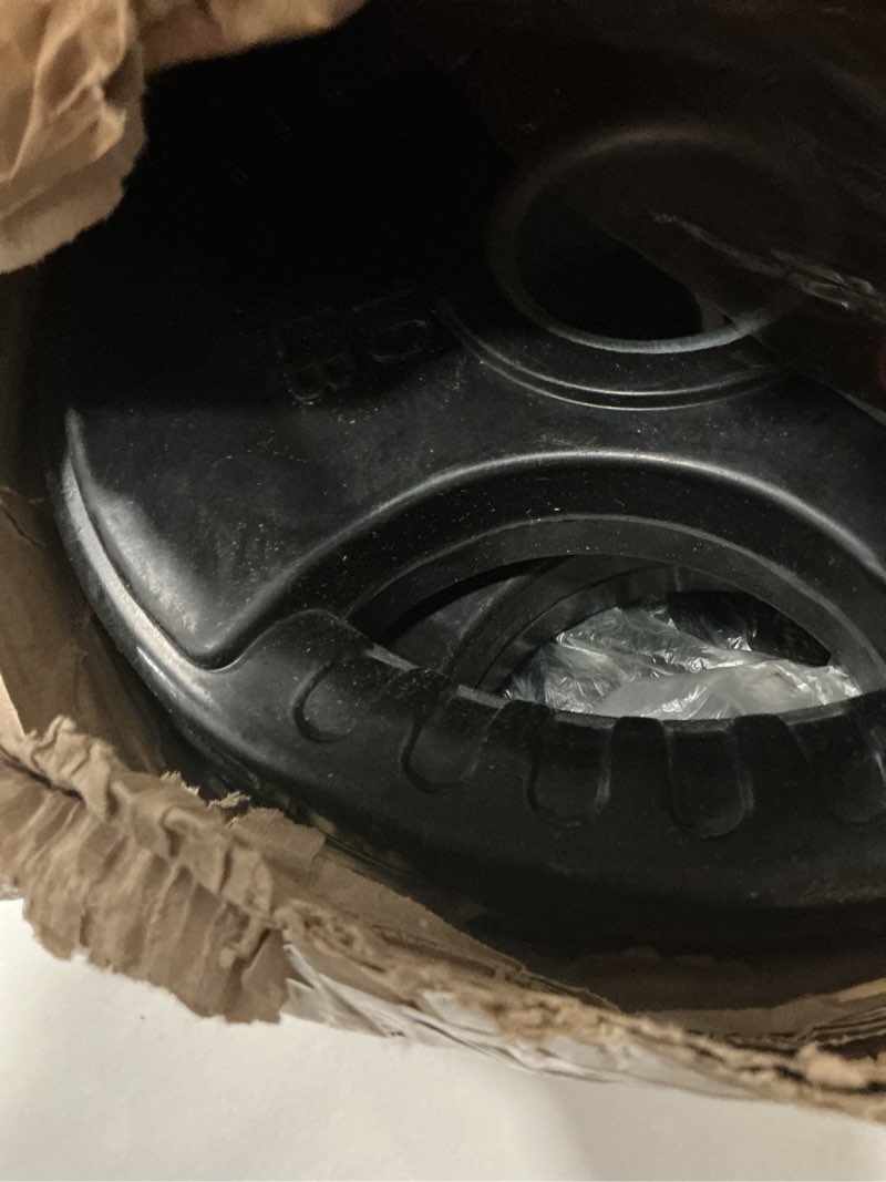 Condition photo showing New/Like New for fitvids olympic 2-inch cast iron plate weight plate for strength training and weightlifting rubber coate style 35lb set
