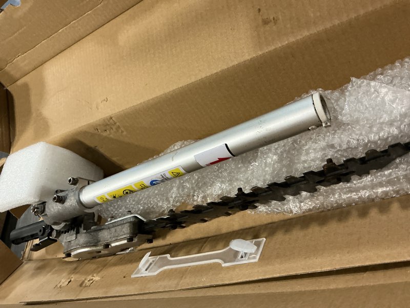 Condition photo showing As Is for replacement parts oem no 42437405003 hedge trimmer attachment compatible with km 55 rc -e km 56 rc-e km85 r km 94 rc-e km 111r brush cutters