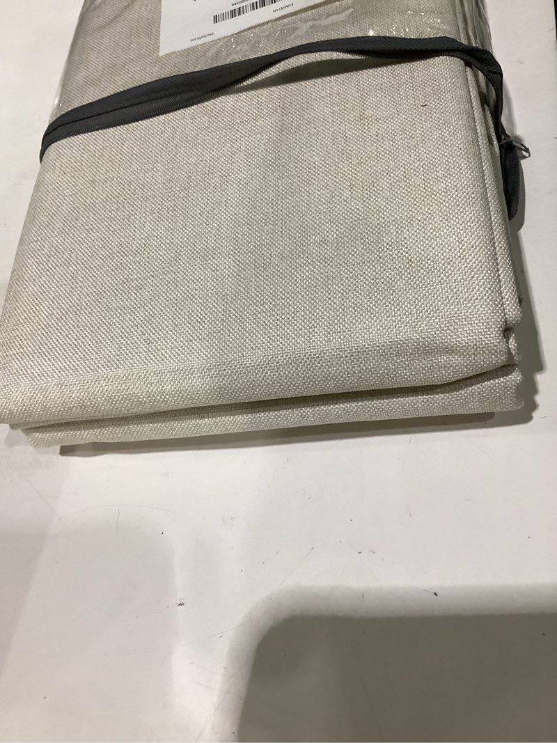 Condition photo showing As Is for 100% blackout shield blackout curtains for bedroom 84 inches long, back tab/rod pocket living room drapes, thermal insulated blackout curtains 2 panels set, 50" w x 84" l, cream cream 50"w x 84"l (pack of 2)