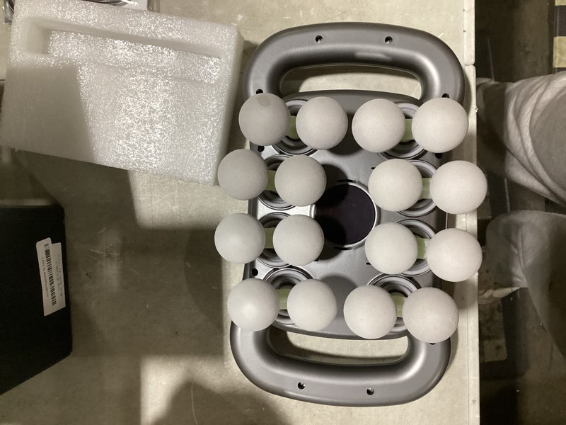 Condition photo showing New/Like New for 16 head massage gun set, deep tissue percussion massager, 2600mah electric massage tools with 9 styles & levels, dark grey