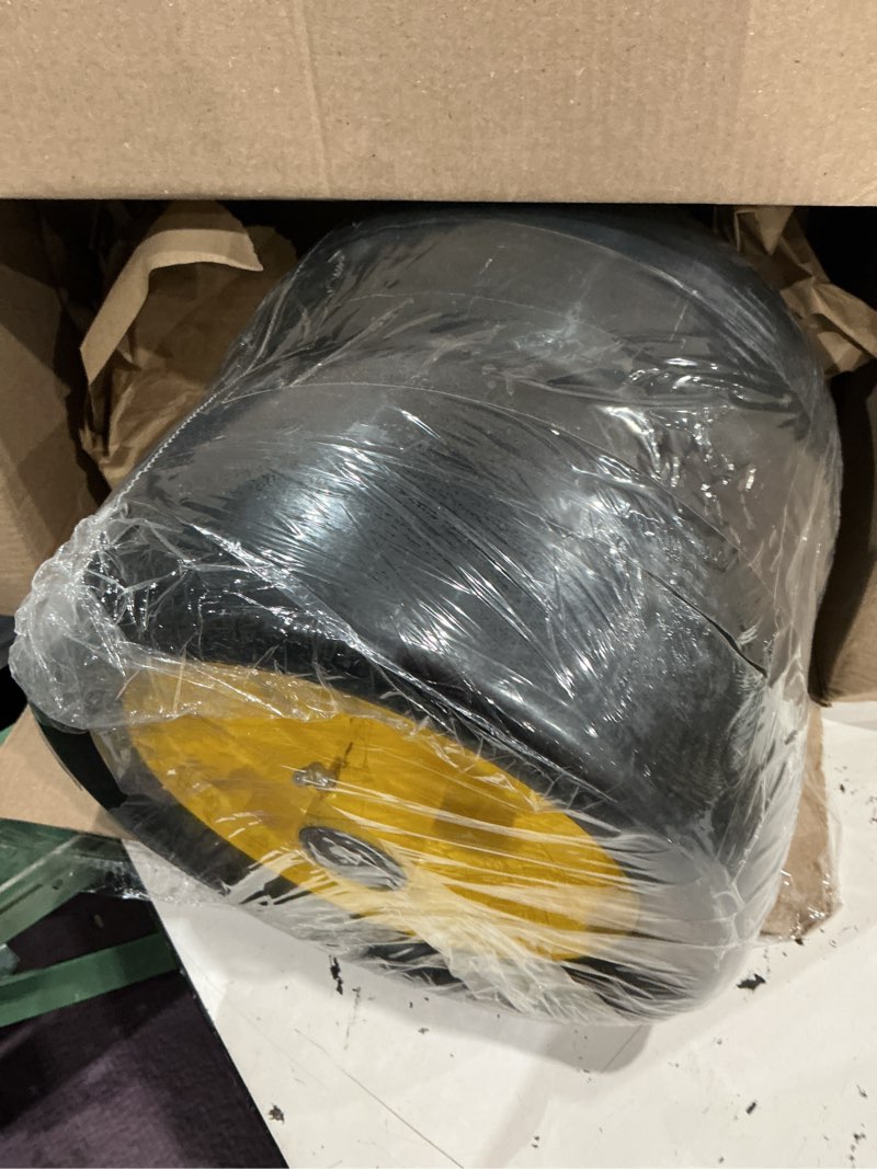 Condition photo showing Good Condition for 2 pcs 13x6.50-6 lawn mower tires flat free with 3/4" 1/2" 5/8" chrome steel bearings, 13x6.50-6 zero turn mower front tires, 13x6.5-6 flat free lawn tires for commercial grade, 5.5"-7.5" centered hub yellow 3/4 1/2 5/8 precision bearing