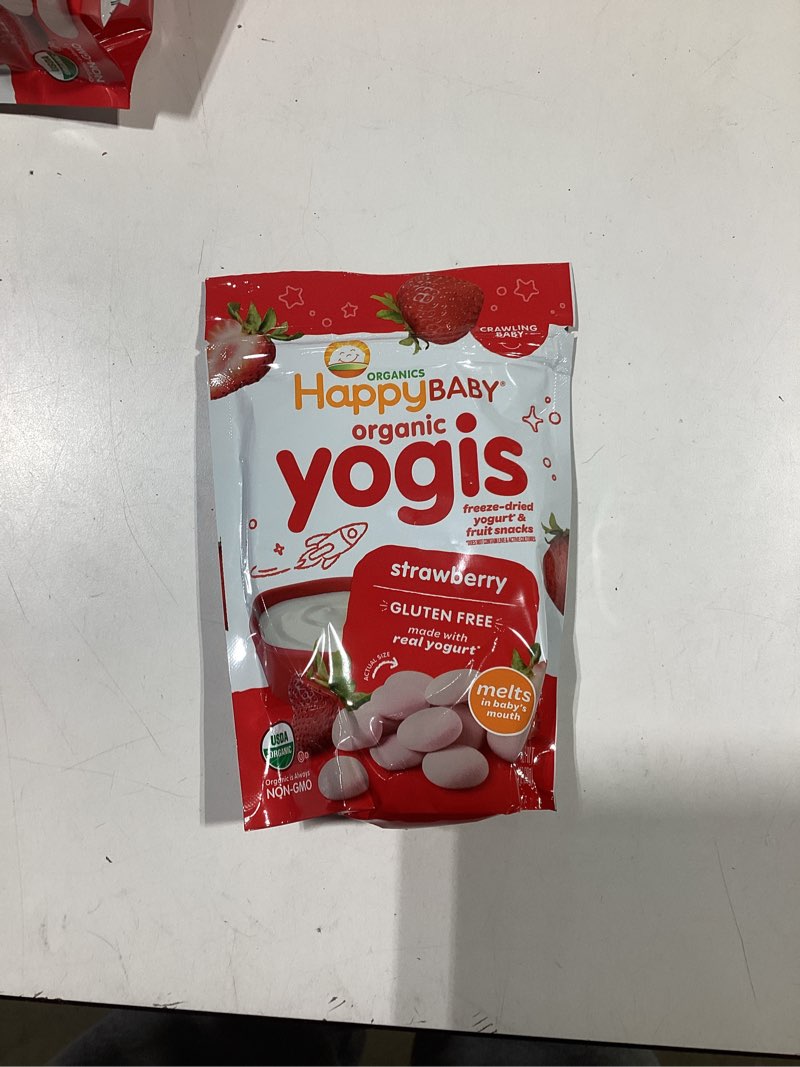 Condition photo showing New/Like New for Happy Baby Organic Strawberry Yogurt Snacks, 1 Oz