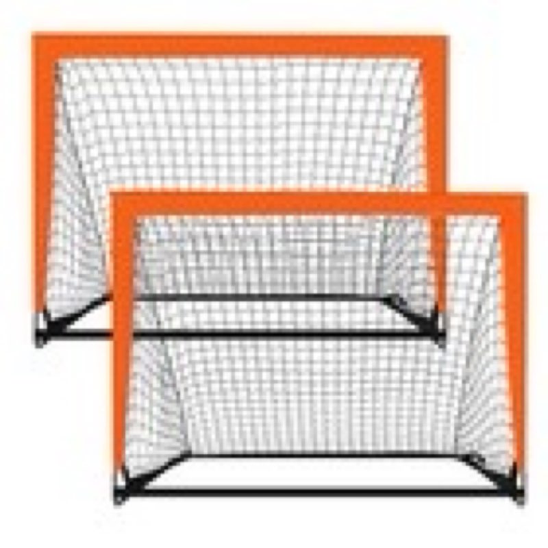 2 pack 4’ x 3’ size portable kid soccer goals for backyard, indoor a