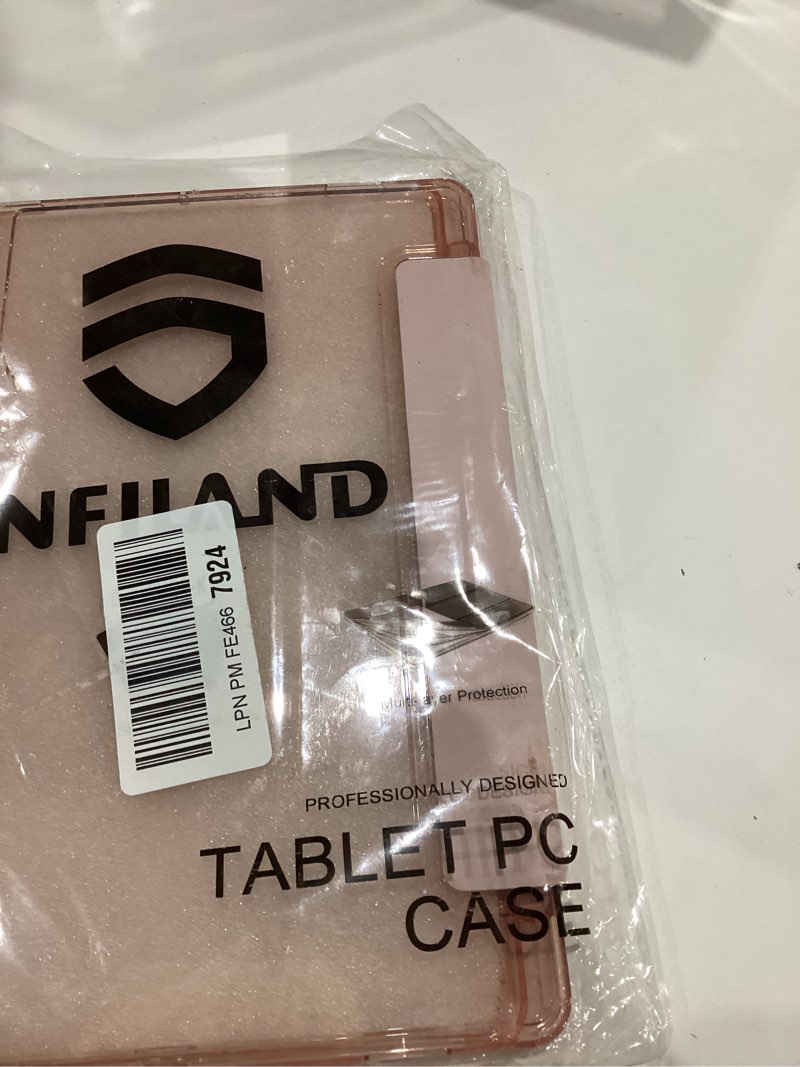 Condition photo showing New/Like New for INFILAND Case for Samsung Galaxy Tab S10 Lite /S10 FE/ S9 FE 5G 10.9 Inch/Tab S9 11 Inch with S Pen Holder, Slim Clear Protective Cover Support Auto Wake/Sleep (Pink)
