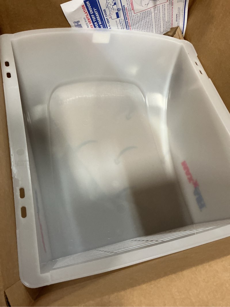 Condition photo showing As Is for maxxair maxx i+ vent cover for rv roof vents - sleek, updated design, easy installation, zero-leak protection, compatible with many popular roof vents, white (00-933051)