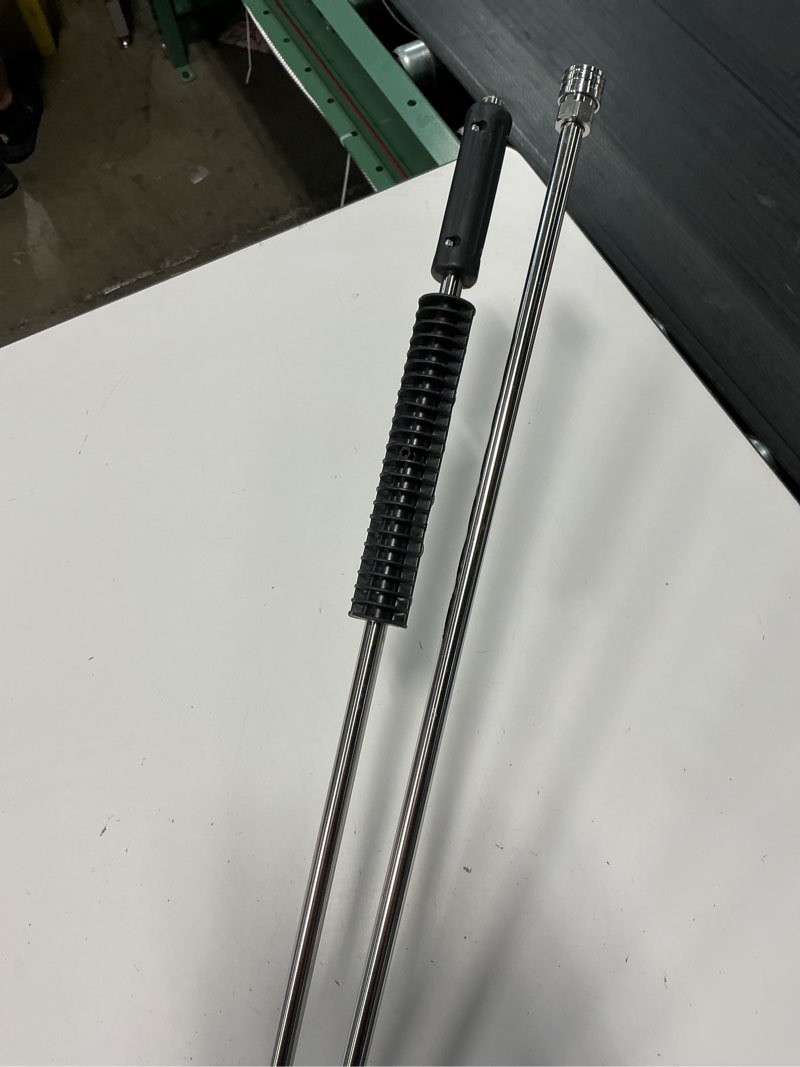 Condition photo showing As Is for 135 inch(11.25ft) pressure washer extension wand for gutter roof, 6 pcs pressure washer gutter cleaner attachment with 6 pcs nozzle tips, 1/4” quick connect fitting(4000 psi) 135 inch extension wand