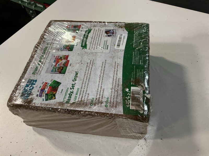 Condition photo showing Good Condition for back to the roots organic coir, 51 quart expanding soil, great for seeds and potting