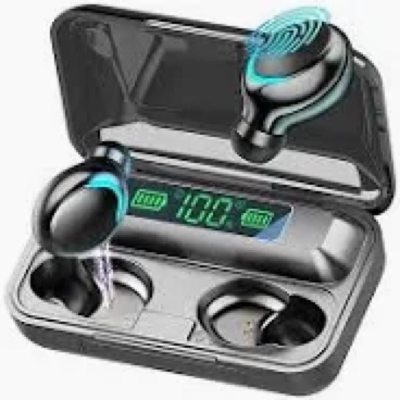 BMHOLU 2023 Newest Wireless Earbuds, F9-5, Bluetooth Earphones with Charging Case, IPX7 Waterproof S