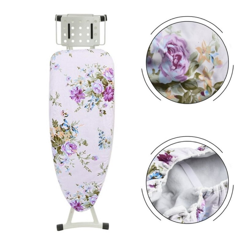 extra wide ironing board cover 58x19 inch, drawstring replacement, heat resistant cotton, multiple patterns - grey arrow, banana leaf, dandelion, rose, daisy  