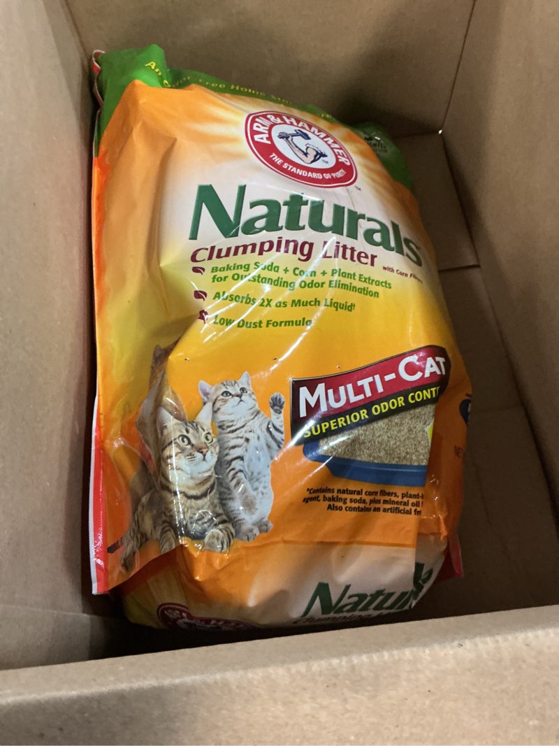 Condition photo showing Good Condition for arm & hammer naturals clumping cat , litter odor control, multi cat litter, 18 lb. bag