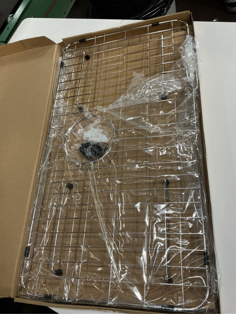 Condition photo showing Good Condition for Kitchen Sink Grid and Sink Protectors, Stainless Steel Sink Grids for Bottom of Kitchen Sinks, 26" x 14" with Rear Drain for Single Bowl Sinks