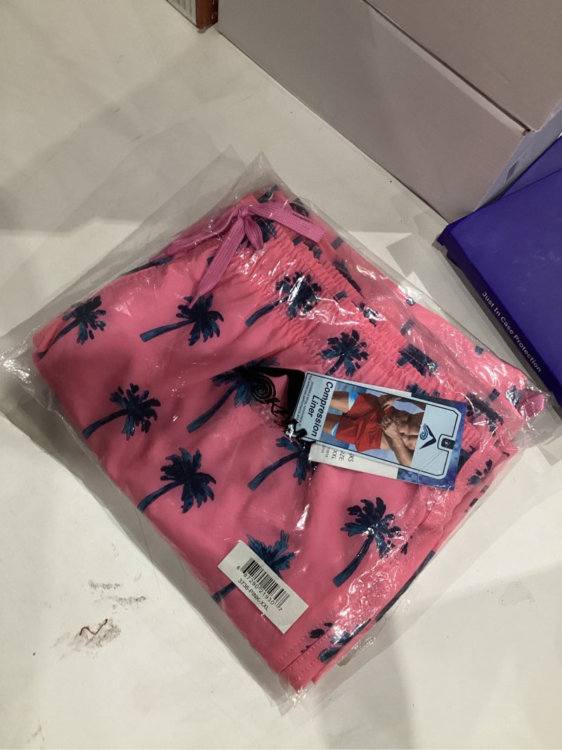 Condition photo showing item condition for Kanu Surf Mens 5” Adventure Men’s Swim Trunks – UPF 50+ Quick-Dry Bathing Suit Shorts with Pockets & Compression Liner XX-Large Palm Desert Pink
