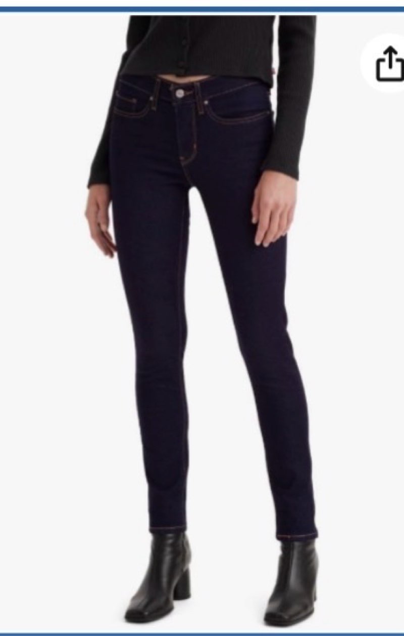 levi's womens women's 311¿ shaping skinny darkest sky jeans