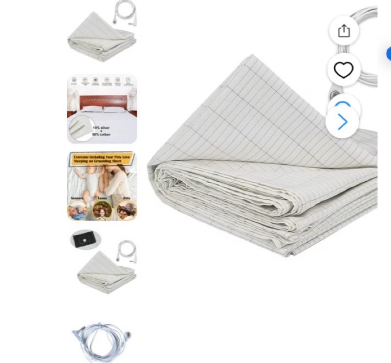  LOSUVERO Grounding Flat. nding Cord (White, King)