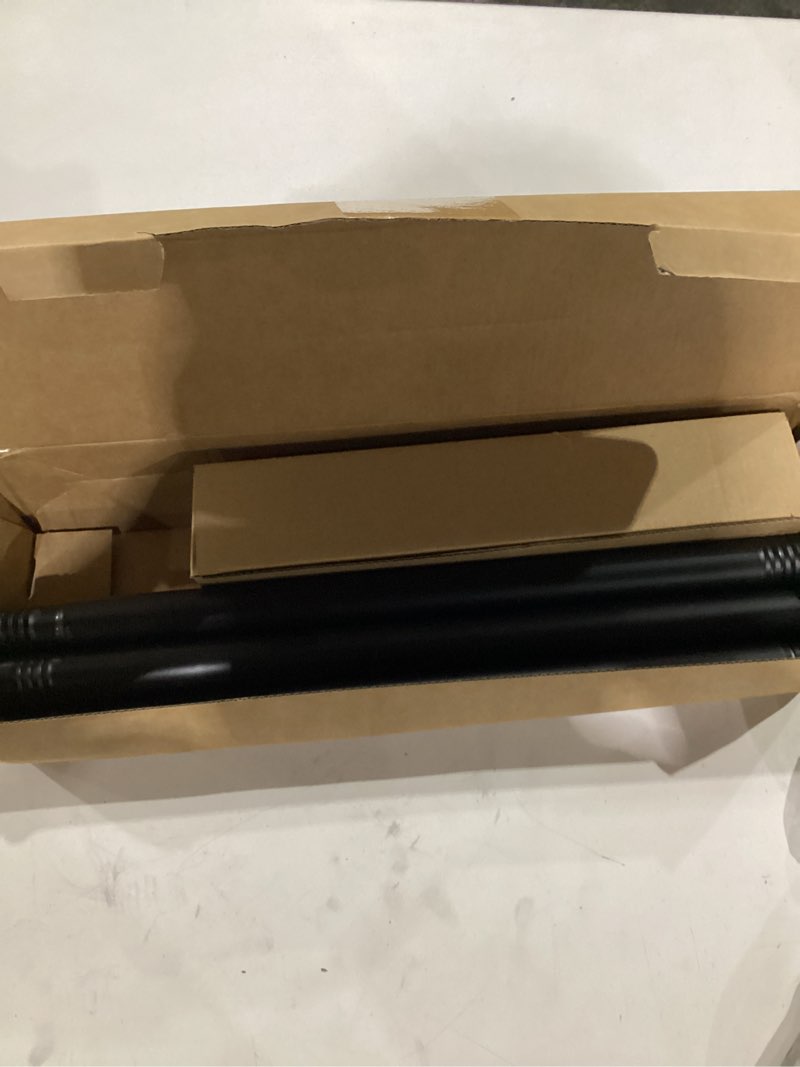 Condition photo showing New/Like New for zeerobee curtain rods for windows 48 to 84, 1 inch adjustable heavy duty black curtain rod, outdoor indoor room divider modern drapery pole, 48-86" 32"-86" black