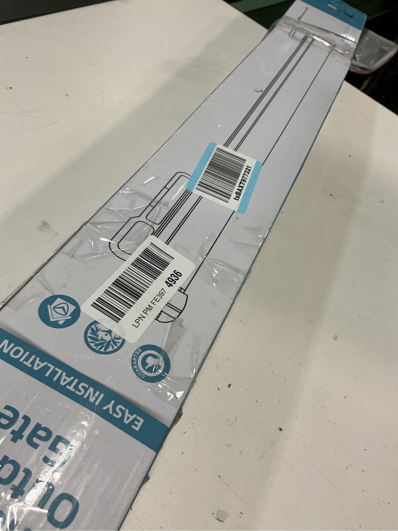 Condition photo showing Good Condition for PRObebi Retractable Dog Gate for The House Extends to 54" Wide 34" Tall, Gates for Baby Indoor, Stair Gate for Outdoor, Staris, Hallways, Doorways, Deck, Porch, Need Drilling A-white 34" Tall x 54" Wide-Need Drilling