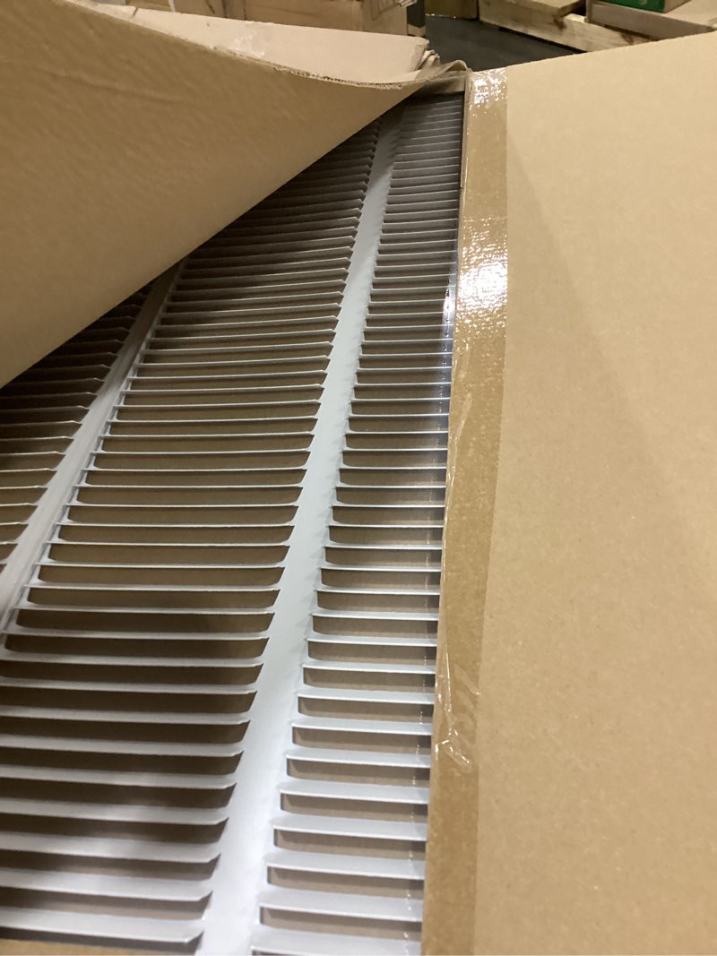 Condition photo showing Good Condition for 26" x 26" return air grille - sidewall and ceiling - hvac vent duct cover diffuser - [white] [outer dimensions: 27.75w x 27.75" h]