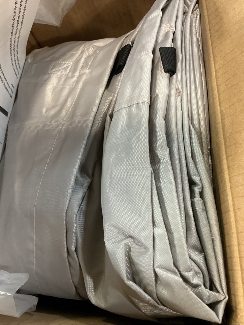 Condition photo showing Good Condition for boat cover with ratchet to tighten the hem,1200d heavy duty boat covers,16-18.5ft hurricane-proof bass boat cover,100% waterproof bass tracker cover with motor cover for mooring,gray gray length: 16'-18.5' beam width up to: 90"