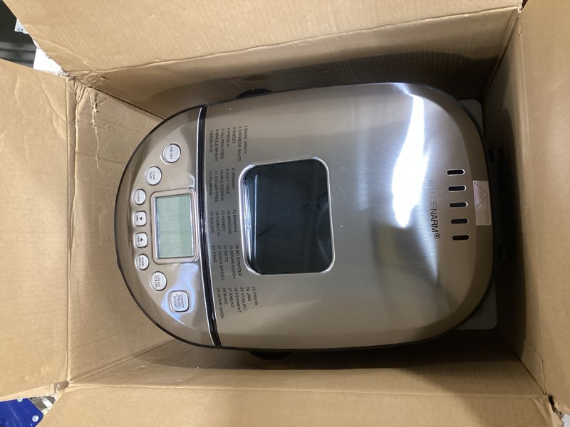 Condition photo showing Good Condition for kitchenarm 29-in-1 smart bread machine with gluten free setting 2lb 1.5lb 1lb bread maker machine with homemade cycle - stainless steel breadmaker with recipes whole wheat bread making machine