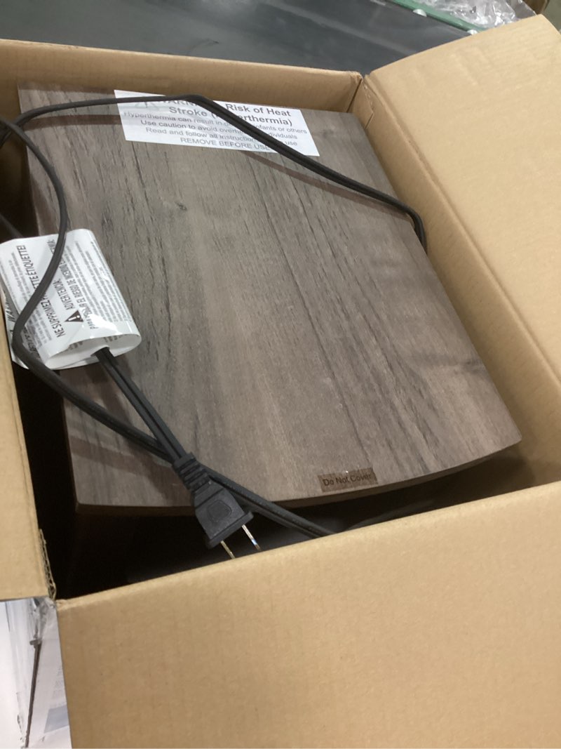 Condition photo showing As Is for Utilitech Infrared Wood Cabiinet Heater 6023320