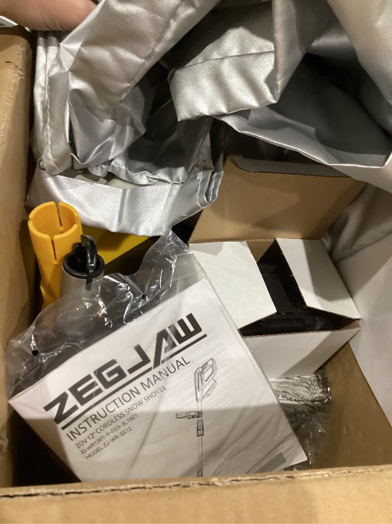 Condition photo showing Good Condition for Cordless Snow Shovel, 12-Inch 20V Electric Snow Shovels, Snow Shovel for Driveway with Directional Plate and Adjustable Front Handle, Equipped with LED lights, 4.0Ah Battery and Quick Charger Included 12-Inch Snow Shovel Yellow