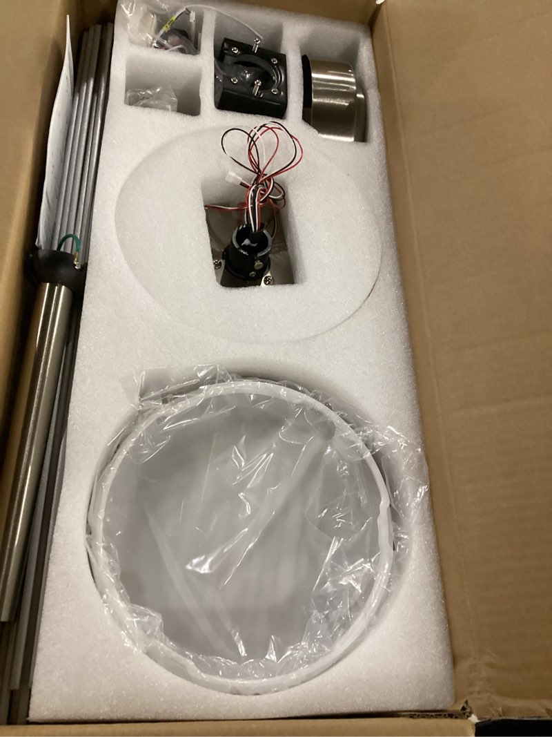Condition photo showing Good Condition for fanbulous 56 inch ceiling fans with lights and remote, reversible 6 blades, dimmable, 3000k-6000k adjustable, outdoor ceiling fans for patios, large ceiling fan for indoor or covered outdoor, nickel nickel 56 inch