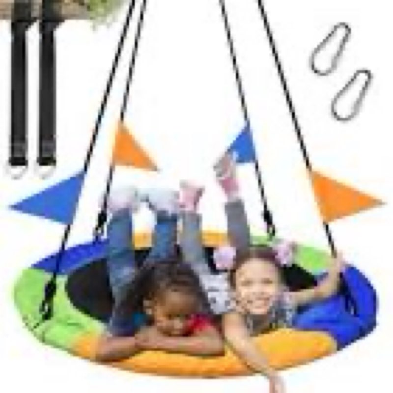 pacearth 40 inch saucer tree swing flying 900lb weight capacity 2 added hanging straps adjustable mu