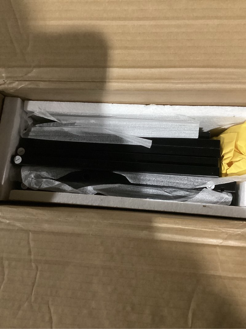 Condition photo showing Good Condition for ChooChoo Bathroom Floor Cabinet, Modern Bathroom Storage Cabinet with 4 Doors and Adjustable Shelves, Freestanding Cupboard for Living Room, Black Black 11.81"D x 23.62"W x 43.31"H