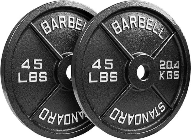 Flash Cast Iron Olympic Weight Plate pair of 2, 45lbs