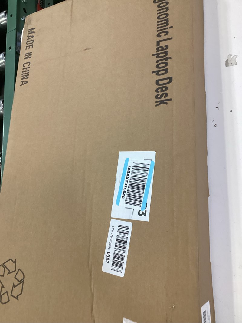Condition photo showing New/Like New for adjustable laptop table with cooling fan - desk for working, reading, writing, drawing and eating in bed, sofa, floor, couch large wood