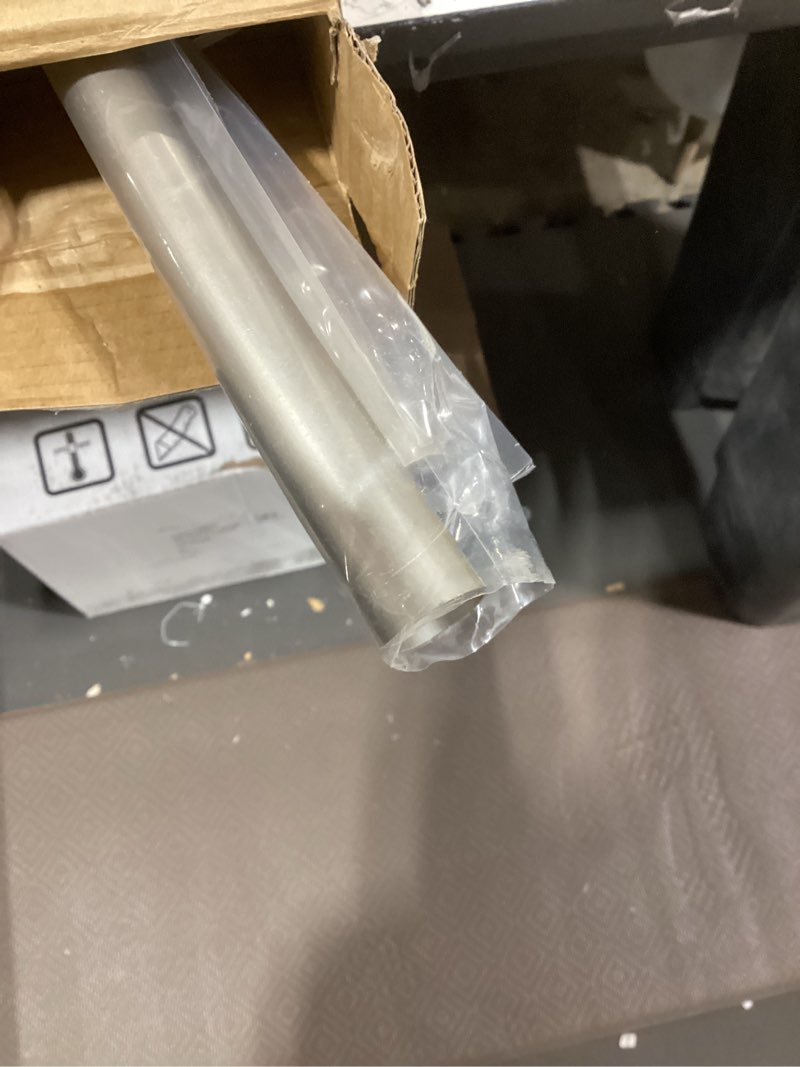 Condition photo showing Good Condition for curved shower curtain rod for bathroom 38-72 inches, adjustable length, curved shower rod, metal rods&brackets, round shower curtain rods, rotate bracket for large shower space, need drilling, nickle brush nickel