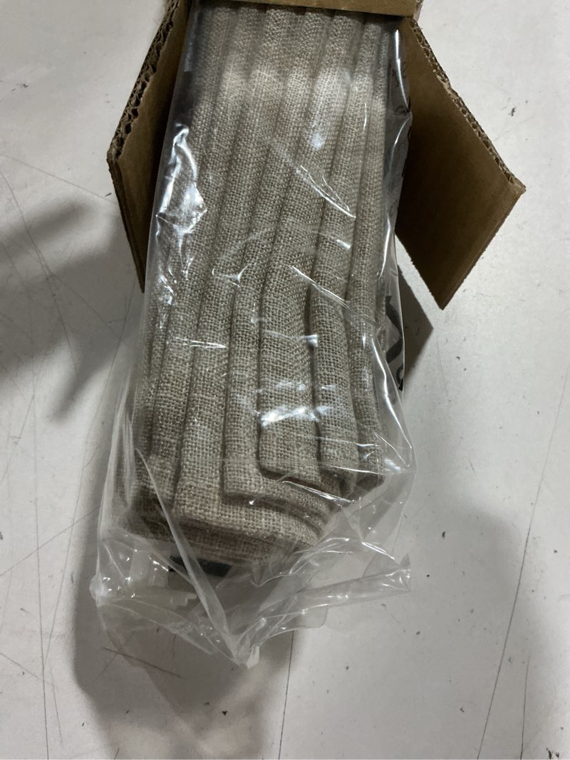 Condition photo showing As Is for no drill cordless roman shades for windows, 21" w × 64" h - light filtering - linen - beige light filtering - linen - beige 21" w × 64" h