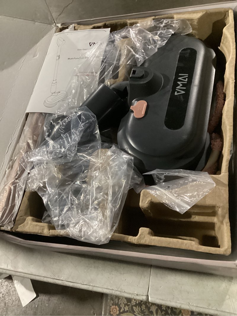 Condition photo showing Good Condition for cordless electric mop, electric floor cleaner with water sprayer & led headlights, up to 60 mins lasting time, powerful spin mop with extendable tube, self-propelled, floor cleaning solution included brown