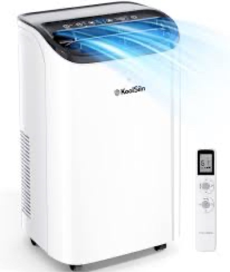 14,000 btu portable air conditioner with wifi & remote control, cools up to 700 sq.ft, auto-evaporation low noise portable ac unit for large room, office, garage, white