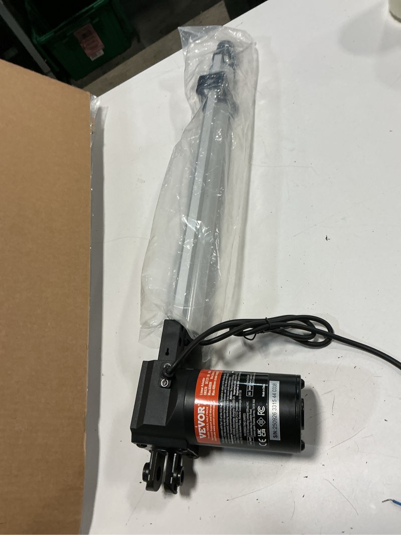 Condition photo showing Good Condition for linear actuator 12v, 12 inch heavy duty 1320lbs/6000n linear actuator, 0.19"/s linear motion actuator with mounting bracket & ip44 protection for electric door industrial machinery vessels cargo