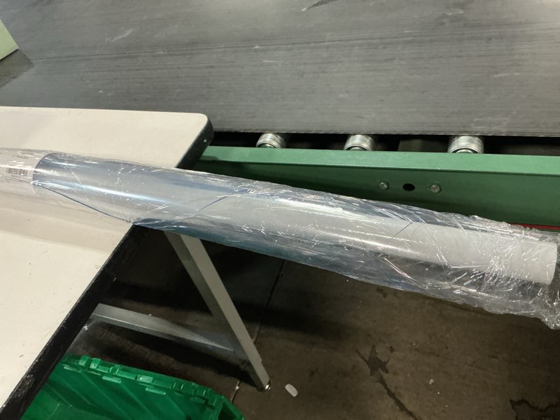 Condition photo showing Good Condition for lovepads round clear table cover protector 47 inch, 2mm thick table protector for dining room, waterproof plastic cover pvc vinyl tablecloth, circle tabletop protective pad for furnture surface 47" (round) clear 2mm