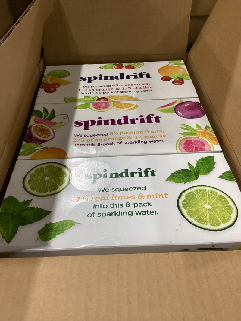 Condition photo showing New/Like New for Best by 03/25/26 Spindrift Mocktail Variety Pack Can 12 Ounce (Pack of 24) Mocktail Variety Pack 12 Fl Oz (Pack of 24)