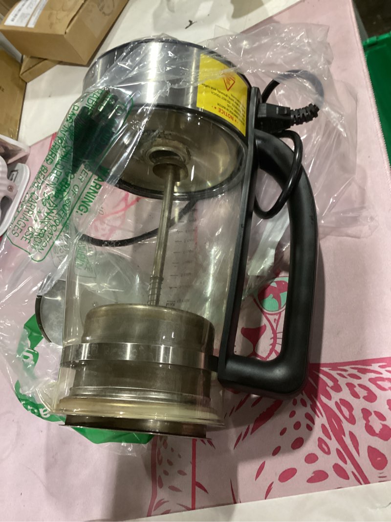 Condition photo showing As Is for kidisle percolator coffee pot, 10-cup electric percolator coffee maker with premium stainless steel filter & food-grade borosilicate glass, auto keep warm, no-drip spout, stay-cool handle