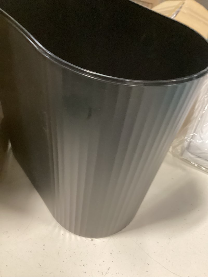 Condition photo showing Good Condition for jinligogo 5 gallon bathroom trash can with lid, automatic motion sensor black trash can, touchless slim waterproof garbage bin for kitchen, bedroom, office, and bathroom 1p-5 gallon black