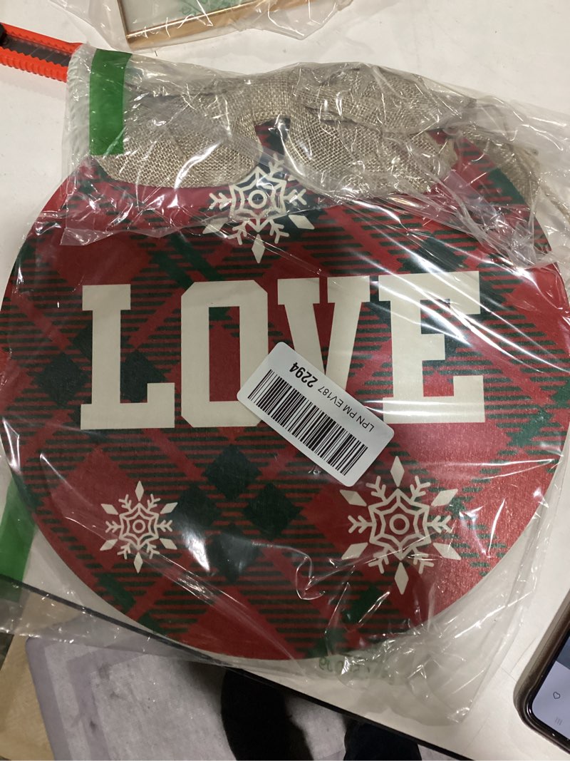 Condition photo showing New/Like New for  Similar to photo Valentine's Day Love Pink Welcome Door Sign 12x12 Red Love Heart Bird Decorations Door Hanger Rustic Wooden Hanging Wall Plaque Sign Happy Valentines Day Wreath for Front Door Porch Housewarming Gifts Red Love Heart Bird 12\"L x 12\"W