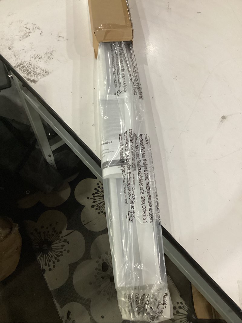 Condition photo showing Good Condition for lazblinds cordless cellular shades, blackout privacy honeycomb shades for home, thermal insulation noise reduction blinds for windows, 42'' w x 48'' h, white blackout-white 42'' w x 48'' h