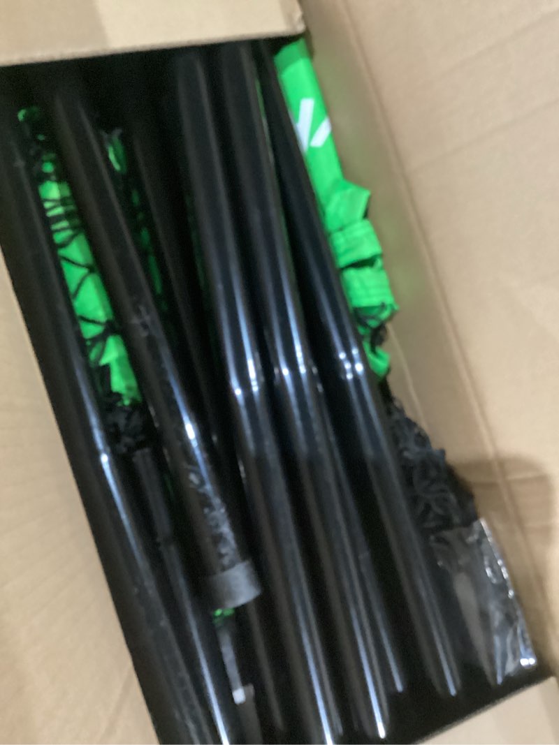 Condition photo showing As Is for lacrosse backstop net soccer basketball backstop net for backyard sport netting barrier ball stop net includes portable carry bag 2 sand bags 4 ground stakes 20 feet x 10 feet