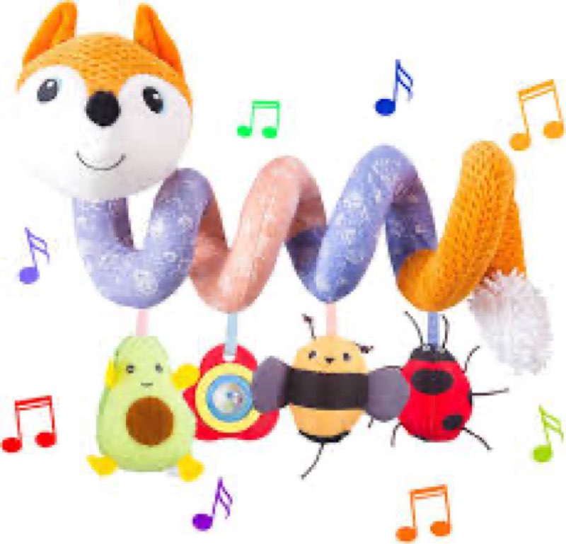 HILENBO Car Seat Toys, Inf..ueaker and RattlesOrange New