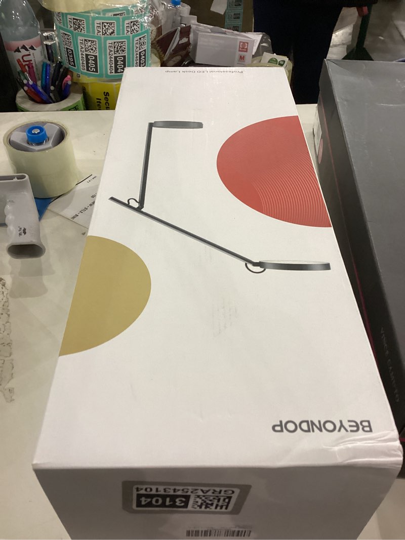 Condition photo showing New/Like New for LED Desk Lamp - Architect Task Light with Adjustable Arm, Eye-Caring Reading Lamp, Dimmable with 3 Color Modes & 9 Brightness Levels Black