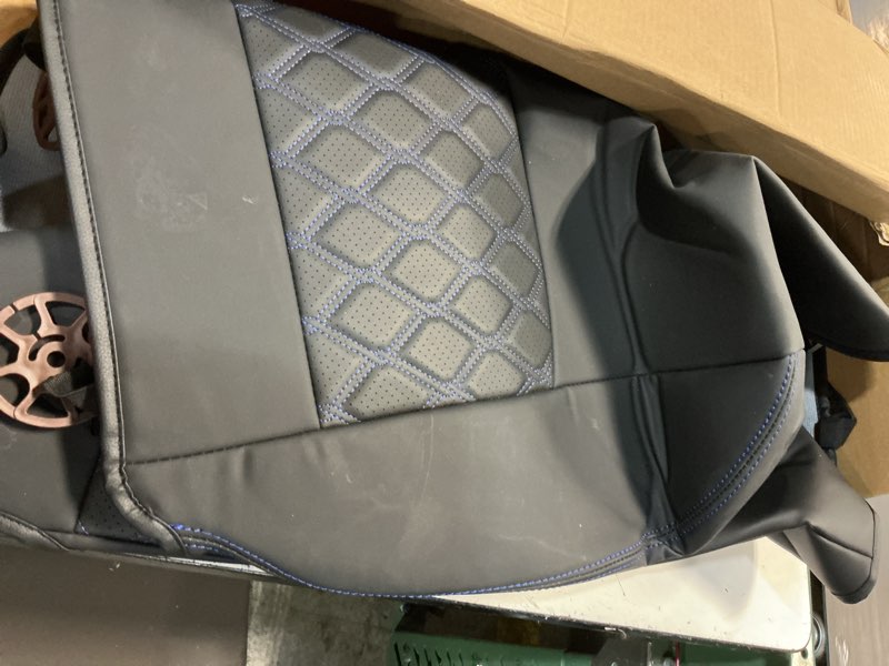 Condition photo showing Good Condition for huidasource car seat covers fit for toyota rav4 full set, leather seat protector fit for 2019-2024 toyota rav4 xle le xle premium limited(not for hybrid/adventure/trd off-road/prime, black&blue) full set/black&blue 2019-2024 rav4(not for hybrid, adventure&trd-off)