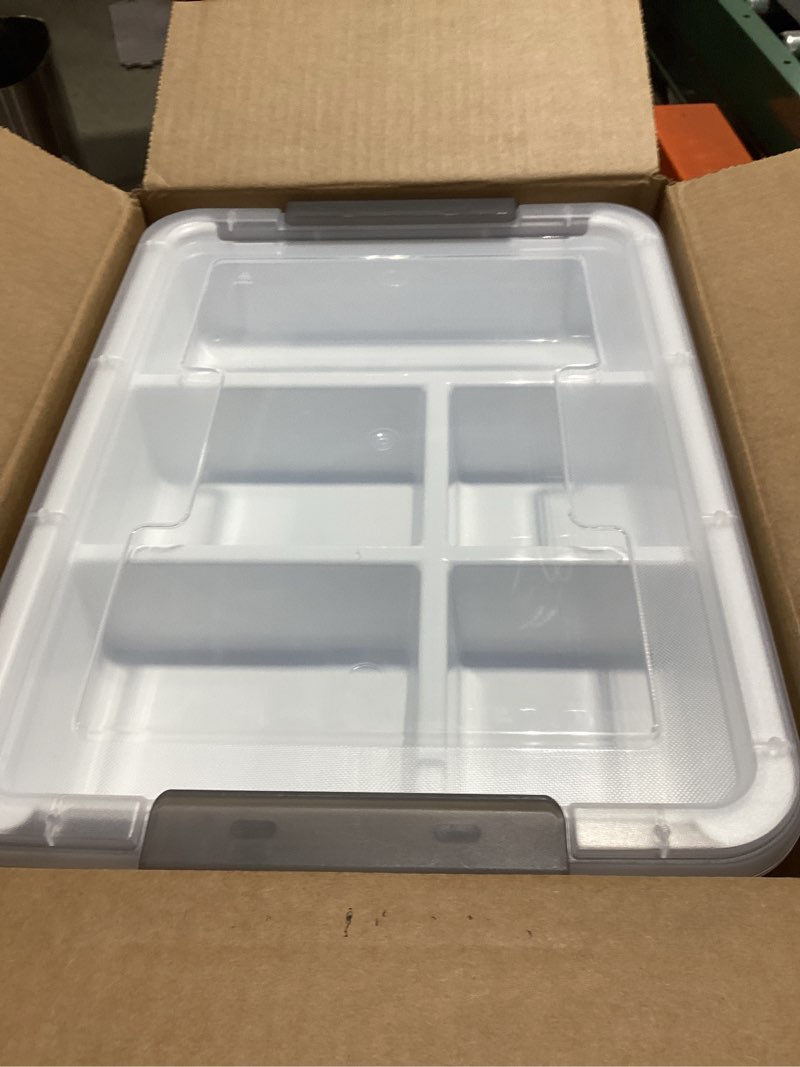 Condition photo showing Good Condition for Citylife 17 QT Plastic Storage Box with Removable Tray Craft Organizers and Storage Clear Storage Container for Organizing Bead, Tool, Sewing, Playdoh 17 Qt- 1 Pack