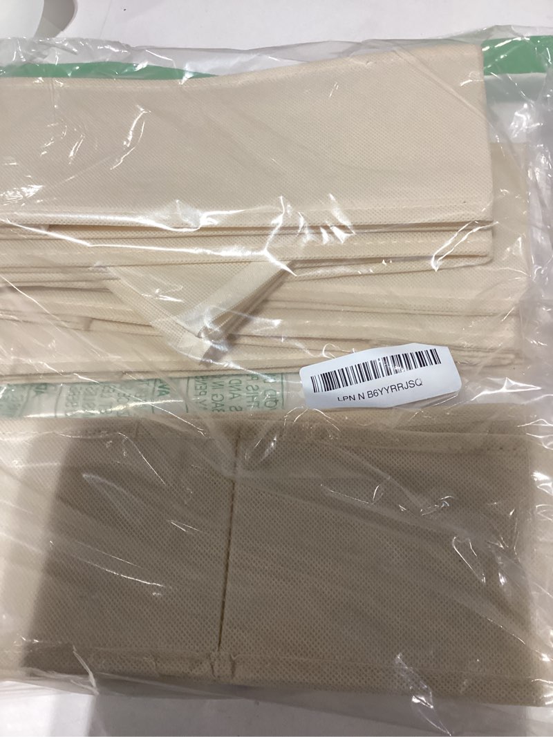 Condition photo showing New/Like New for Criusia Drawer Organizer Clothes, 14 Pack Dresser Organizer for Baby Clothes, Underwear, Sock- Foldable Closet Organization and Storage Dividers Bins for Nursery, Bedroom and Dorm (Beige) Beige 14PACK