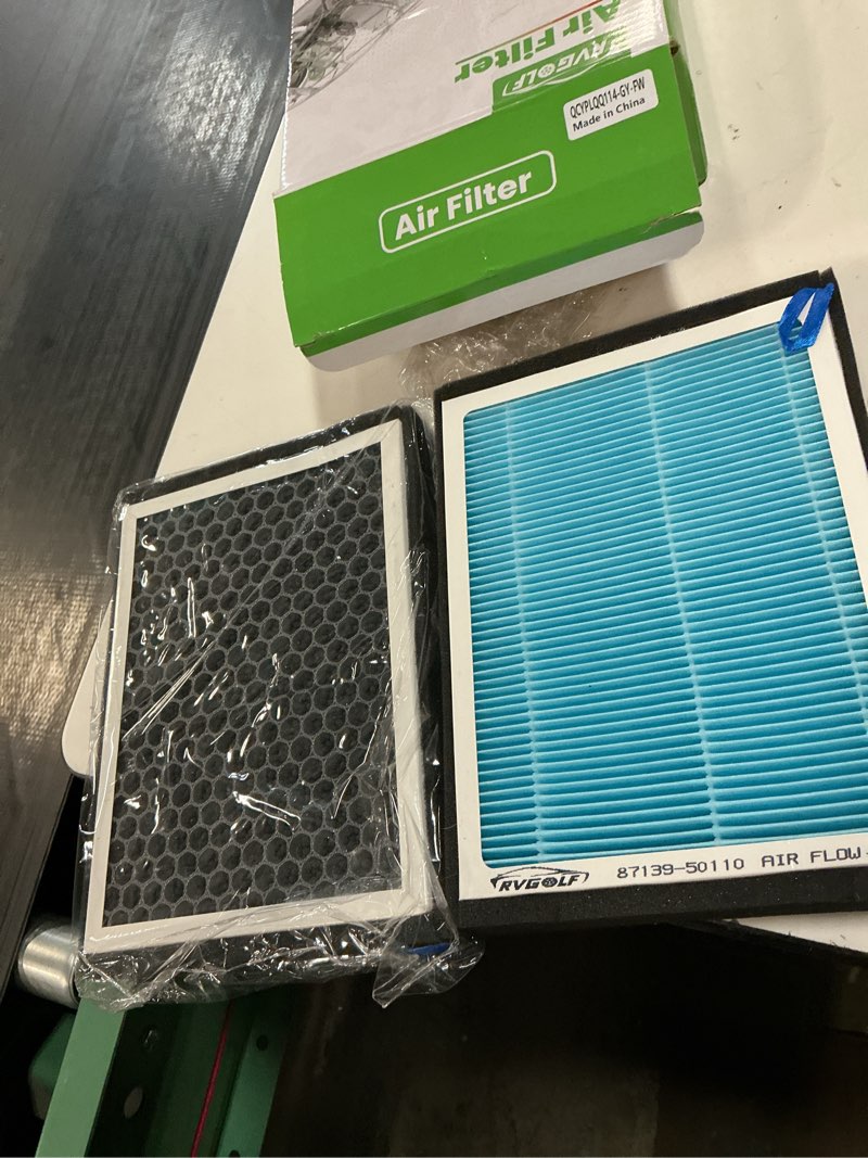 Condition photo showing As Is for 2-pcs hepa cabin air filter with activated carbon for 2022-2026 tundra, 2024-2026 tacoma(not fit trailhunter), 2018-2026 lexus ls500h, 2023-2026 sequoia cabin filter replacement accessories 22-26 tundra, 24-26 tacoma