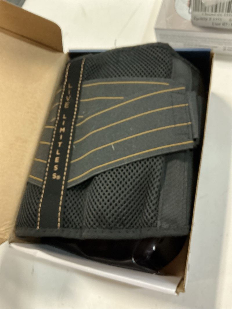 Condition photo showing As Is for copper fit rapid relief back support wrap with reusable gel pack